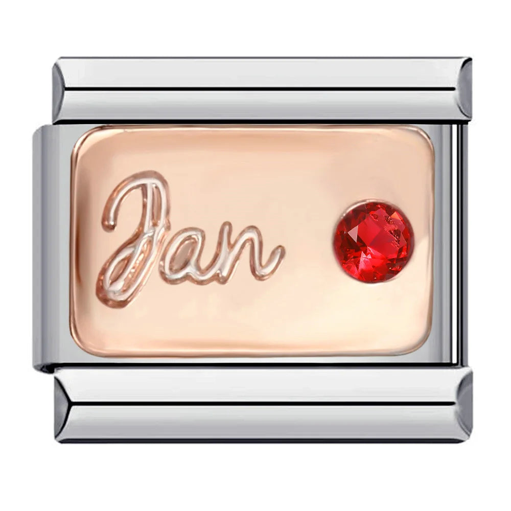 Silber-Charm Funkel Geburtsmonat Januar
