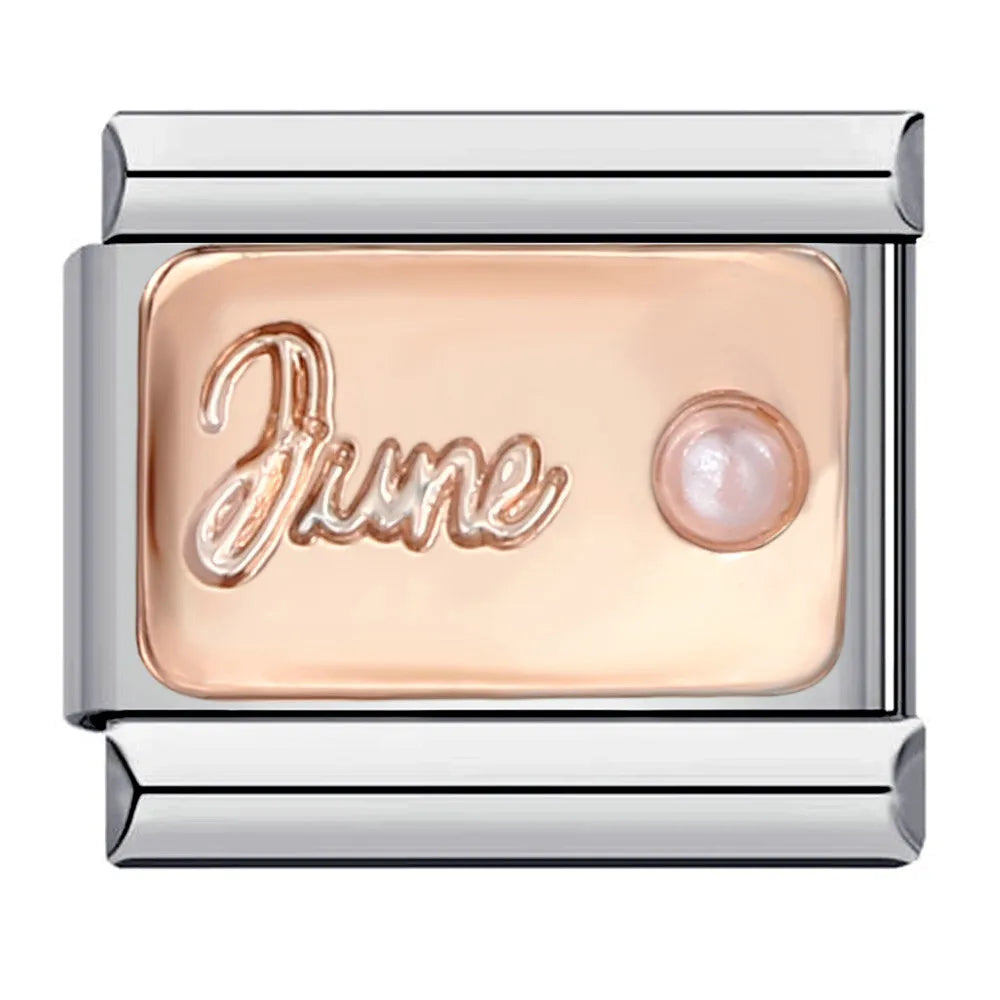 Silber-Charm Funkel Geburtsmonat Juni
