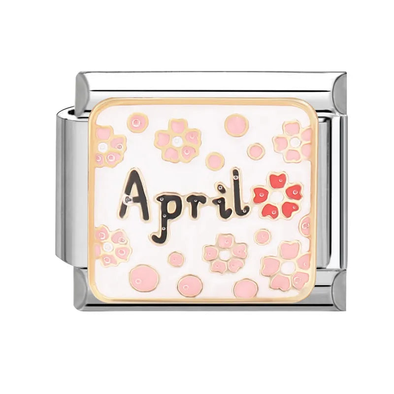 Silber-Charm Geburtsmonat April