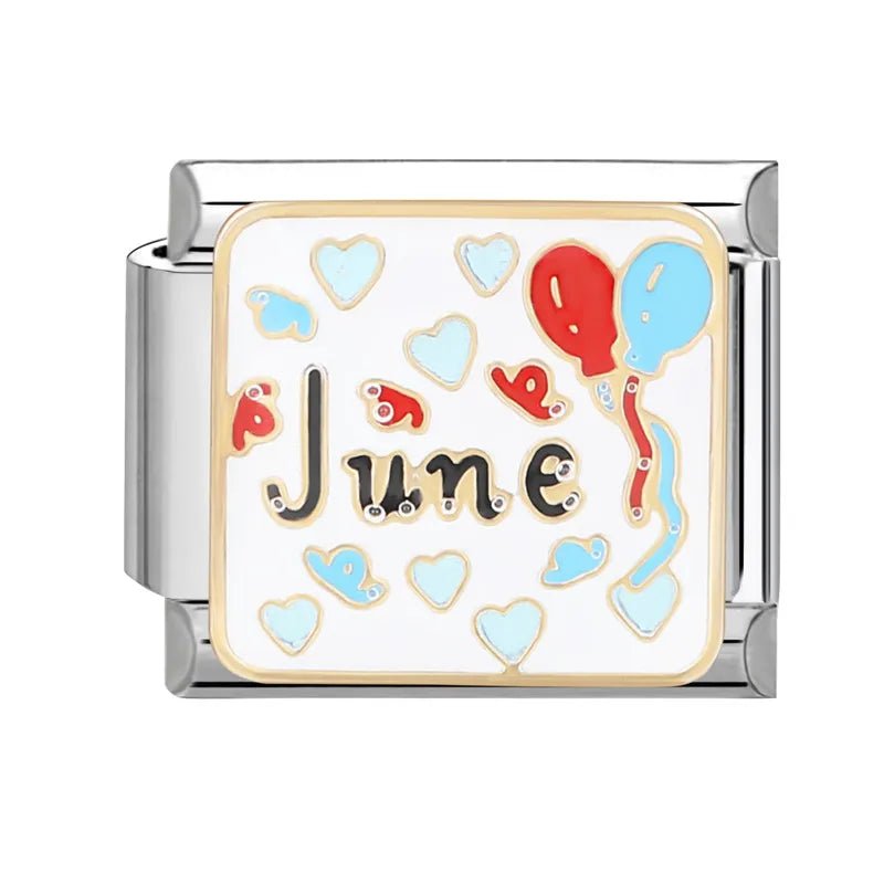 Silber-Charm Geburtsmonat Juni