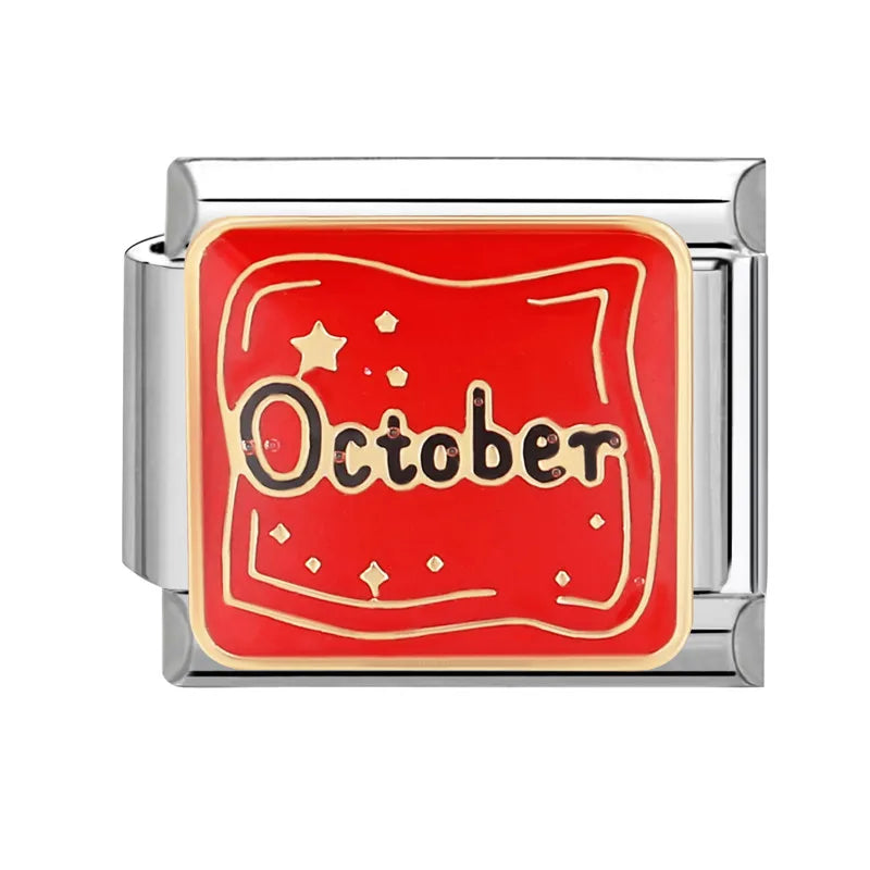 Silber-Charm Geburtsmonat Oktober