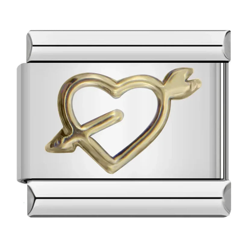 Silber-Charm Liebes Amor Herz