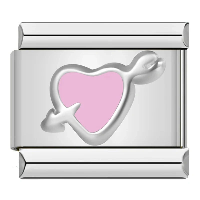Silber-Charm Liebes Amor Herz