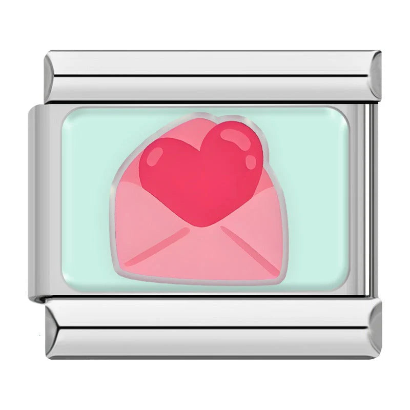 Silber-Charm Liebesbrief