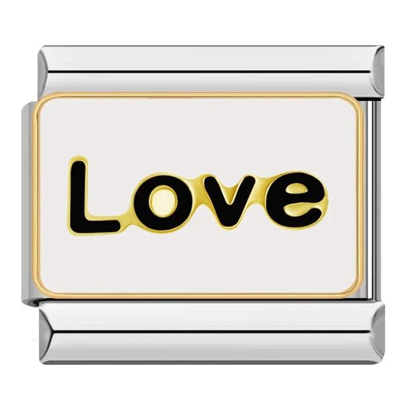 Silber-Charm Liebes Spruch Love