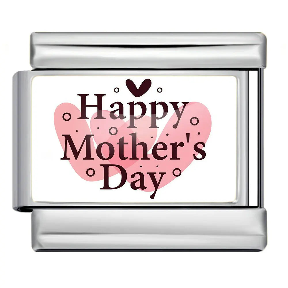 Silber-Charm Familie & Freunde Liebes Spruch Happy Mother's Day