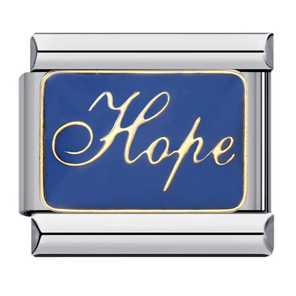 Silber-Charm Spruch Hope