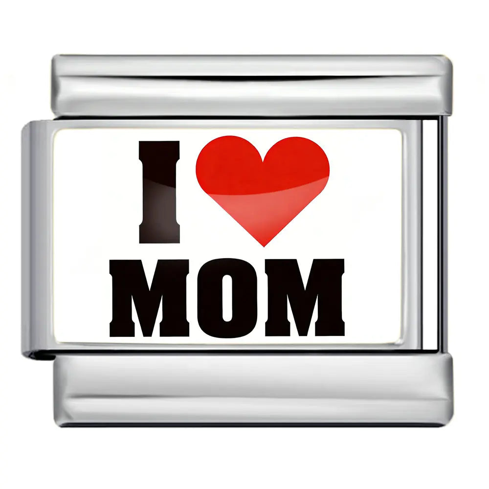 Silber-Charm Familie & Freunde Liebes Spruch I Love MOM