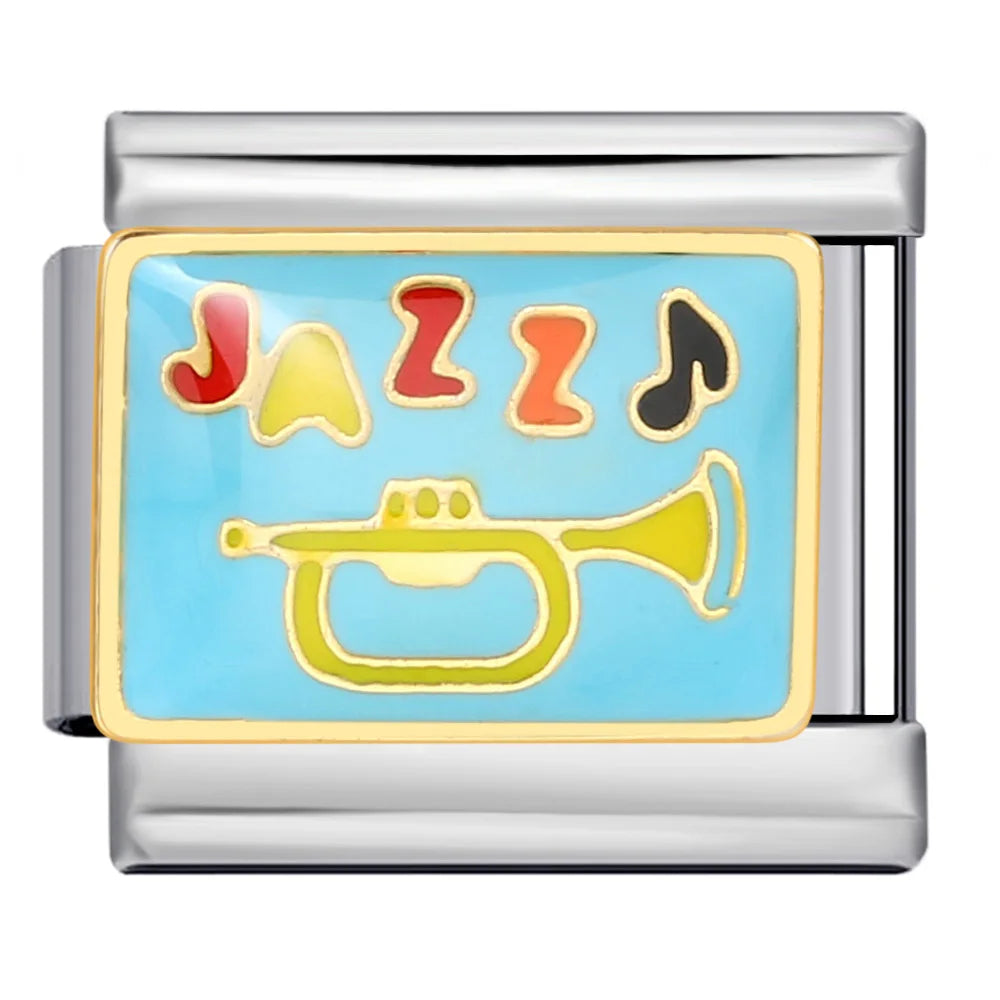 Silber-Charm Spruch JAZZ