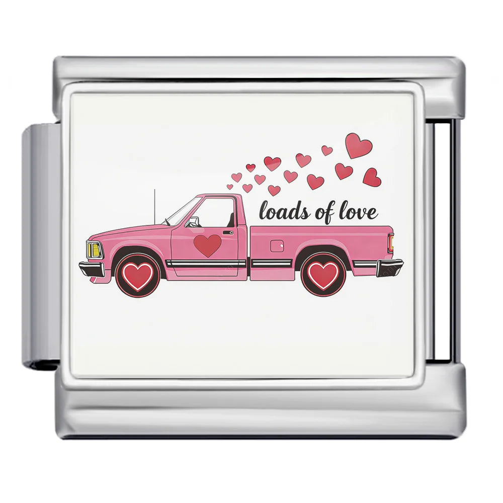 Silber-Charm Liebes Spruch Loads of Love