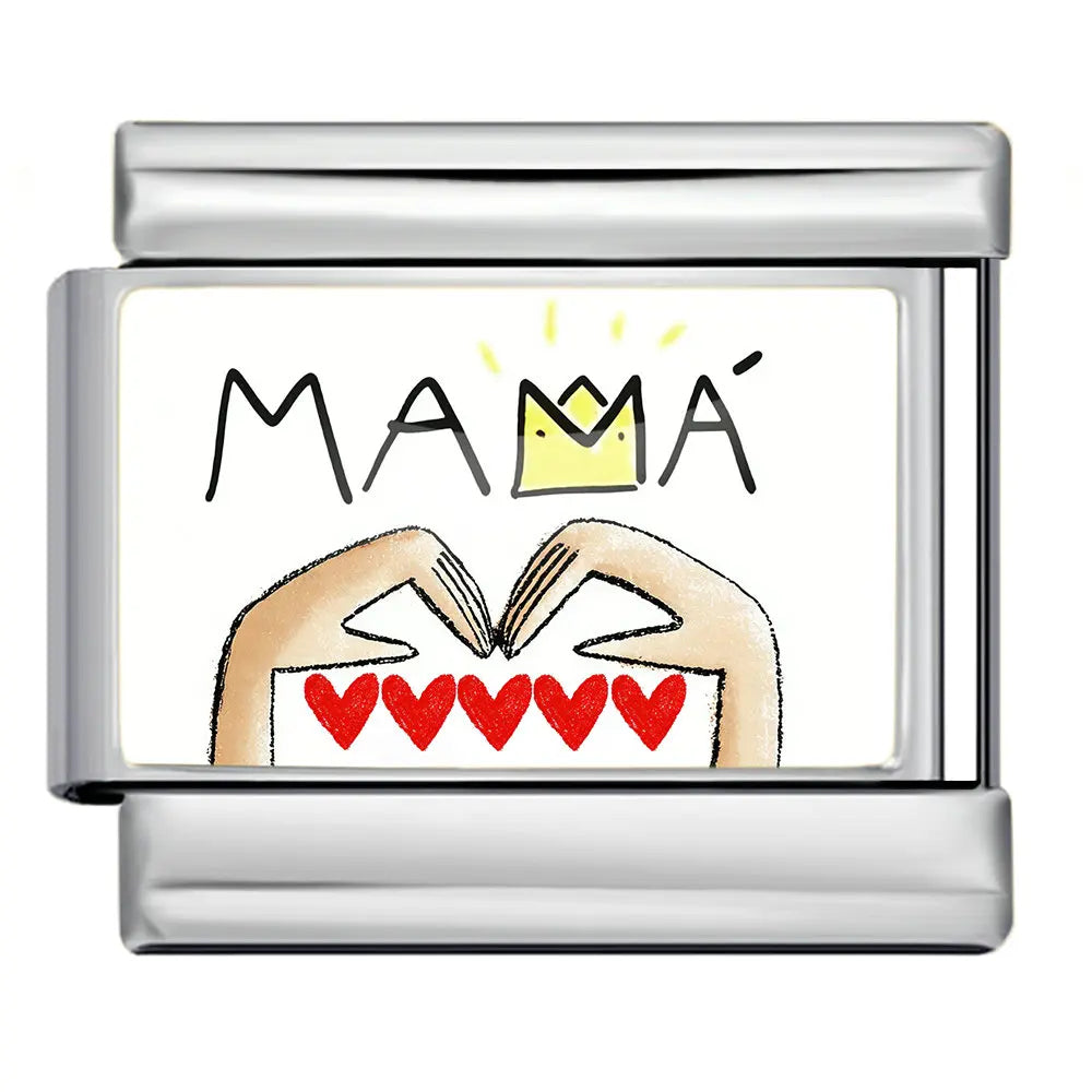 Silber-Charm Familie & Freunde Liebes Spruch MAMA