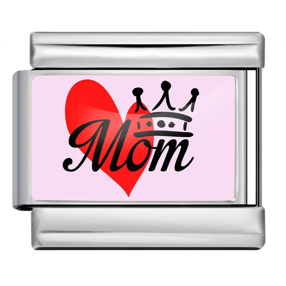 Silber-Charm Familie & Freunde Liebes Spruch MOM