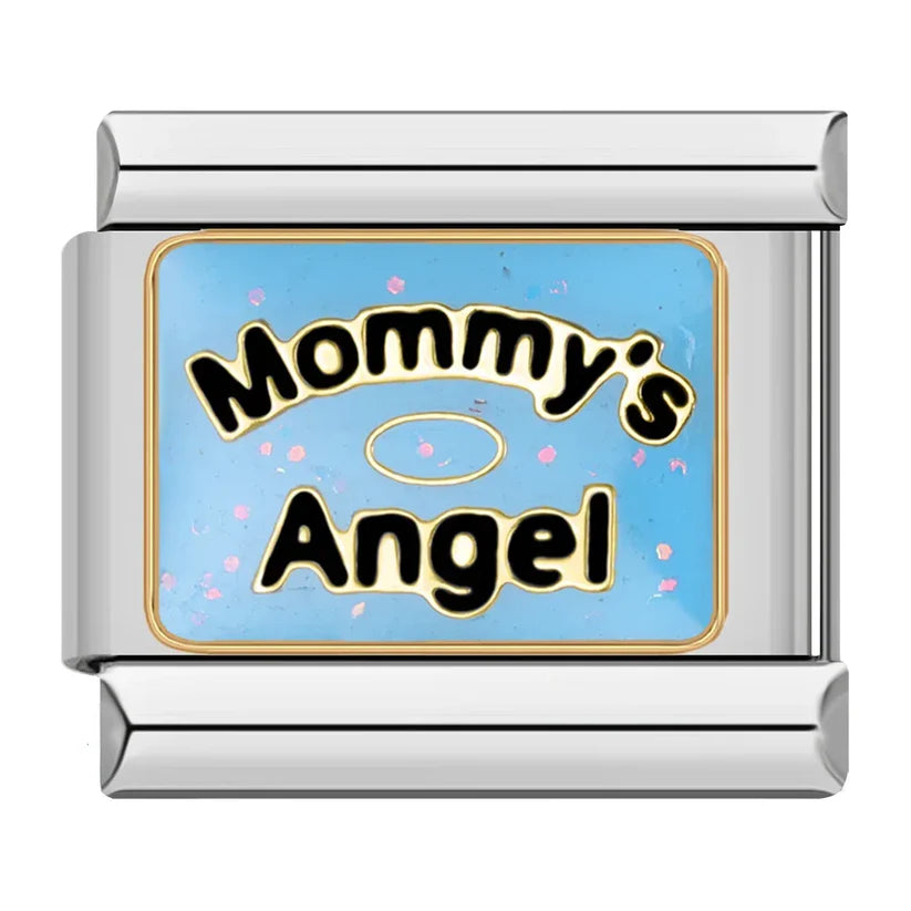 Silber-Charm Familie & Freunde Spruch Mommy's Angel