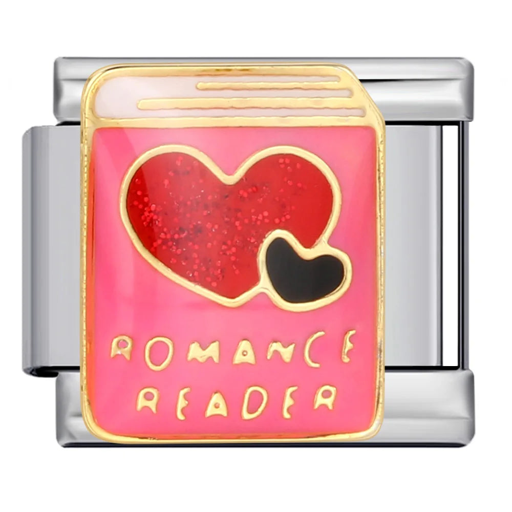 Silber-Charm Funkel Liebes Spruch Romance Reader