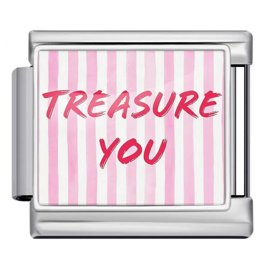 Silber-Charm Liebes Spruch Treasure You