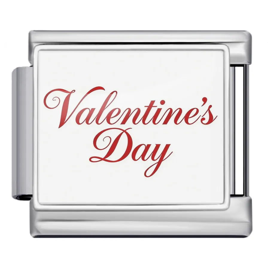 Silber-Charm Liebes Spruch Valentines Day