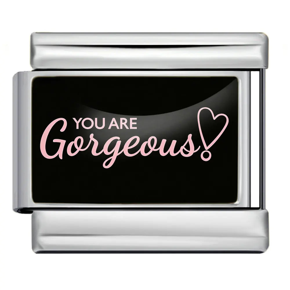 Silber-Charm Liebes Spruch You are Gorgeous