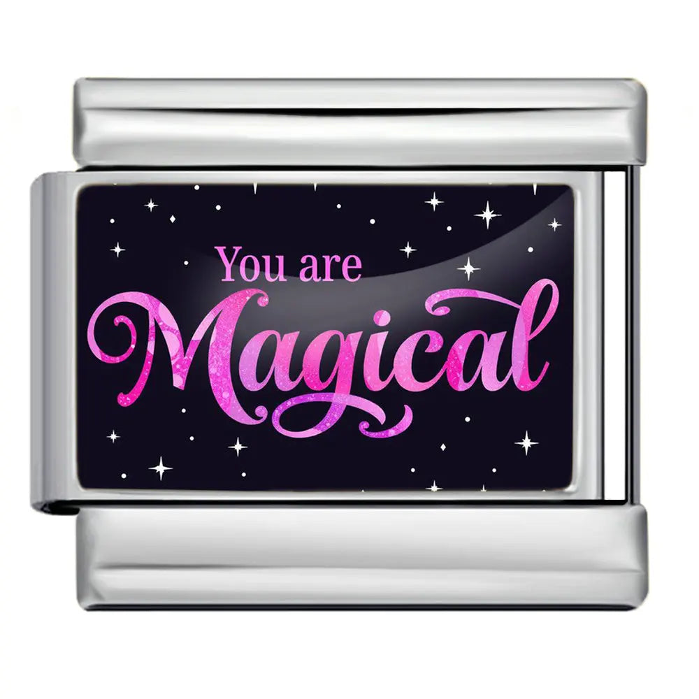 Silber-Charm Liebes Spruch You are Magicial