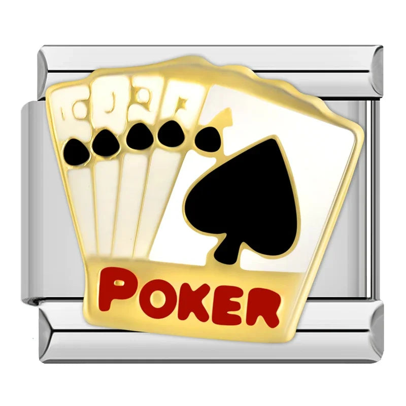 Silber-Charm POKER Symbol