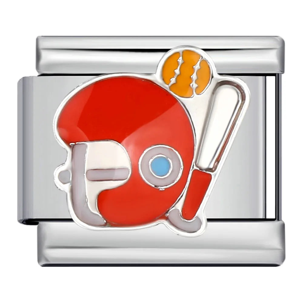 Silber-Charm Baseball Symbol