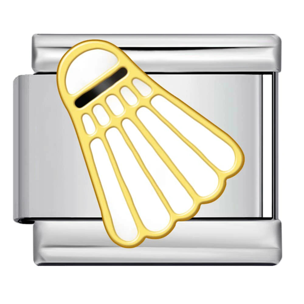 Silber-Charm Federball Symbol