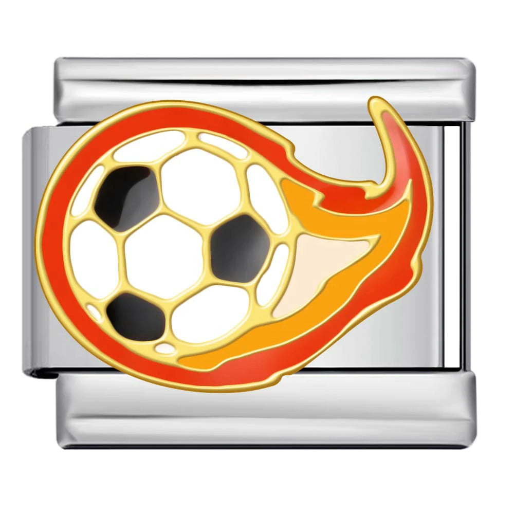Silber-Charm Fußball Symbol