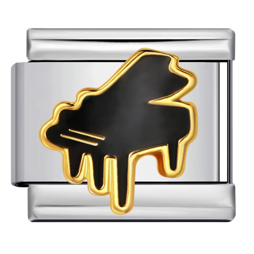 Silber-Charm Piano Symbol