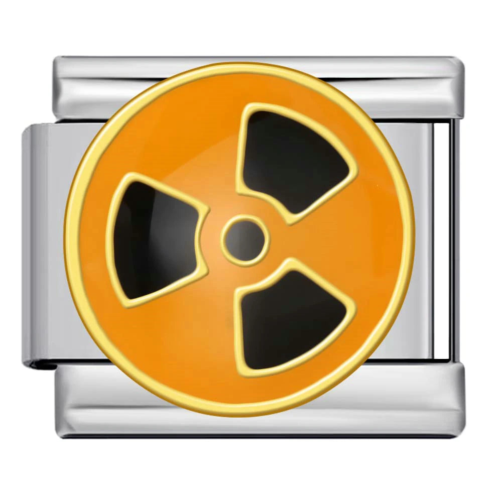 Silber-Charm Radioaktiv Symbol