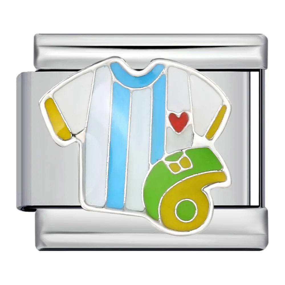 Silber-Charm Fußball Symbol