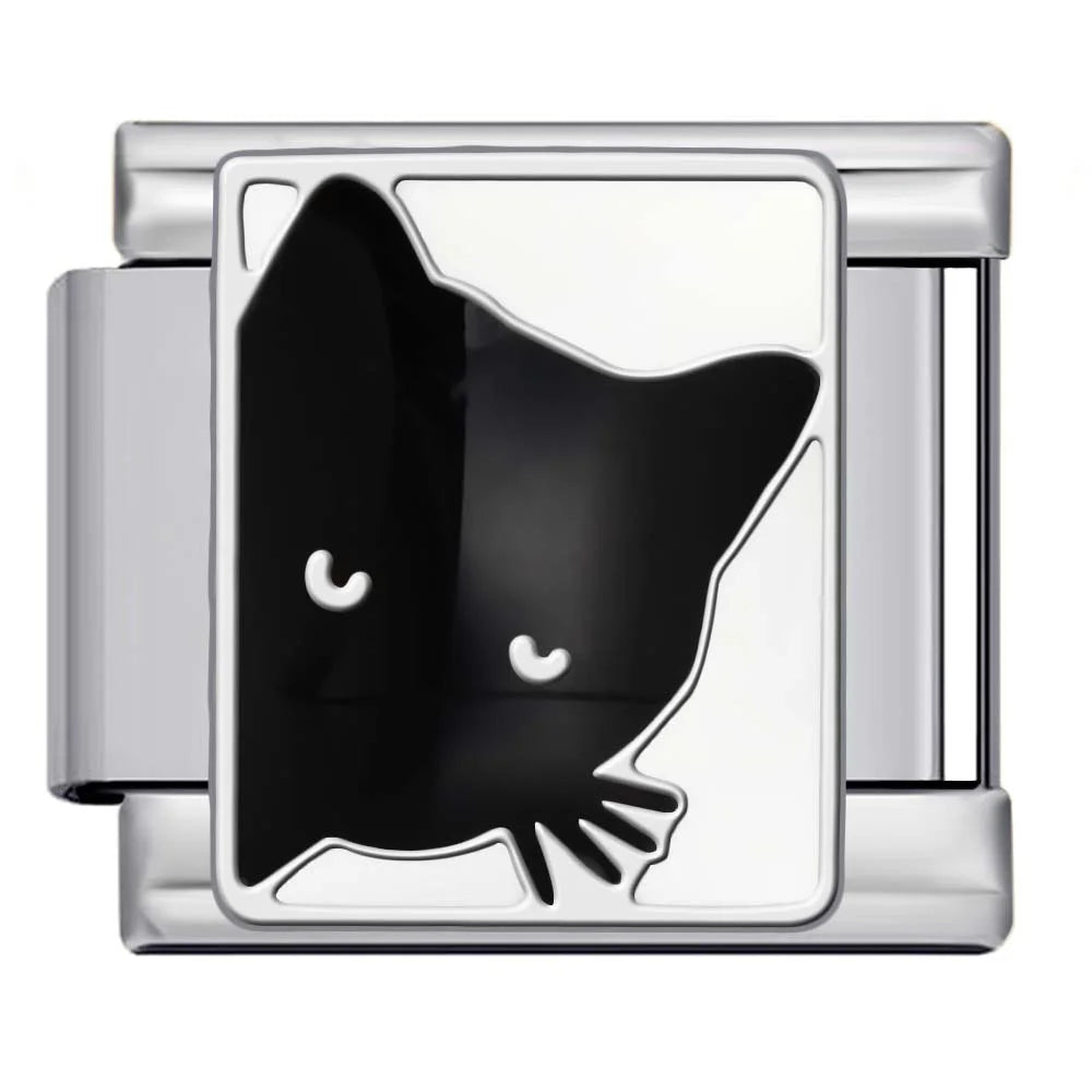 Silber-Charm Tier Katze