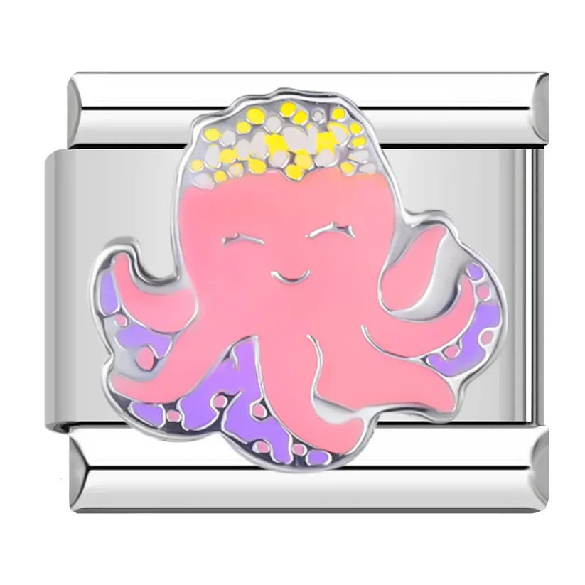Silber-Charm Tier Oktopus