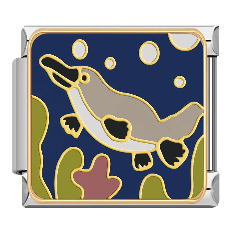 Silber-Charm Tier Schnabeltier