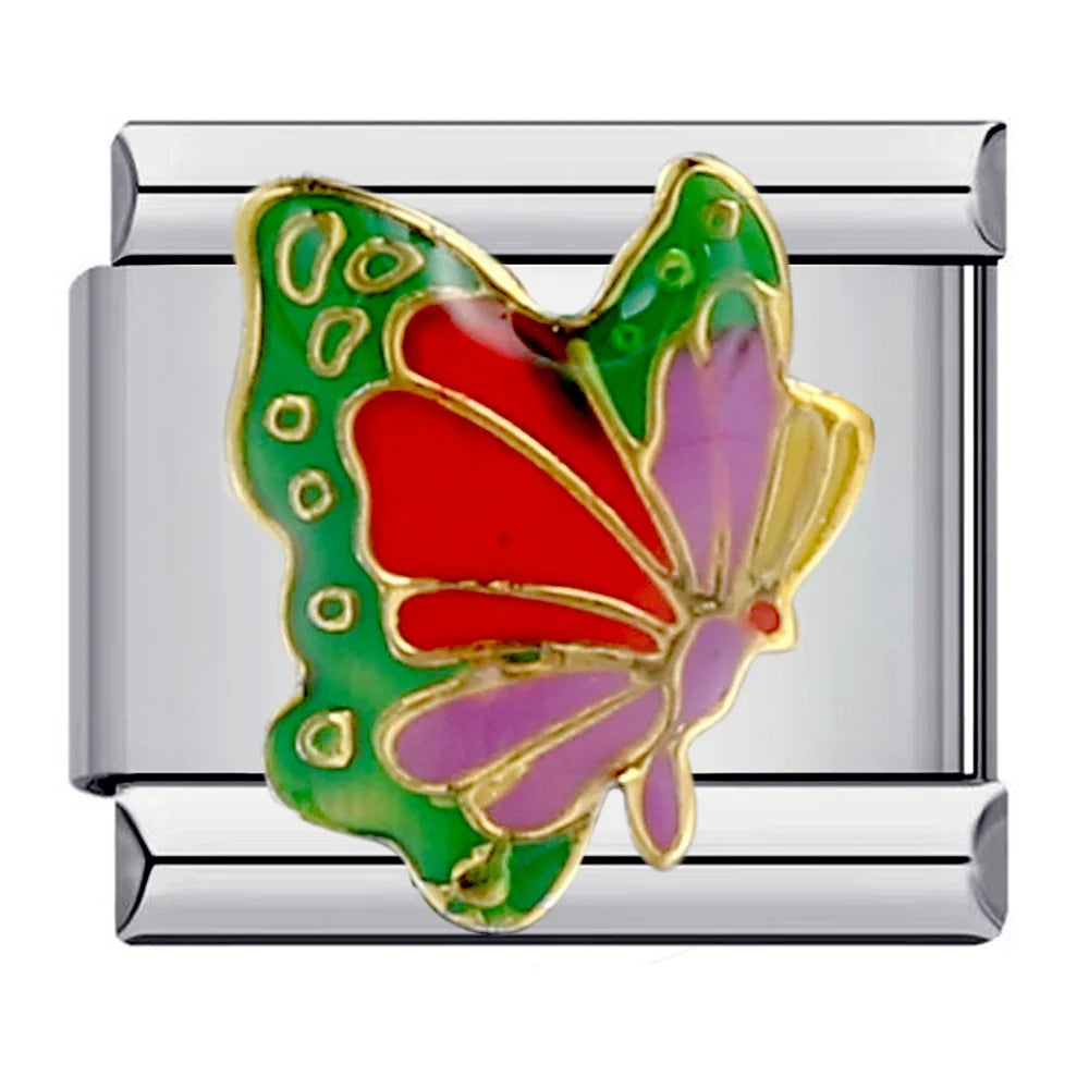 Silber-Charm Tier Schmetterling