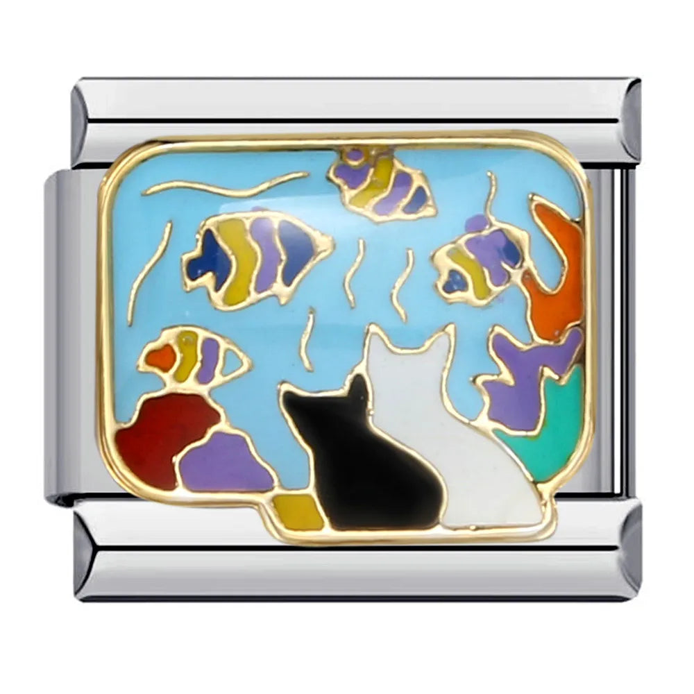 Silber-Charm Liebe Tiere Katzen