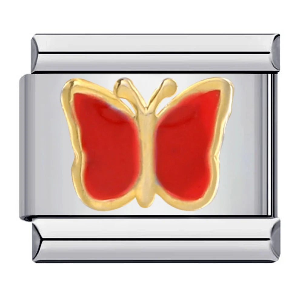 Silber-Charm Tier Schmetterling