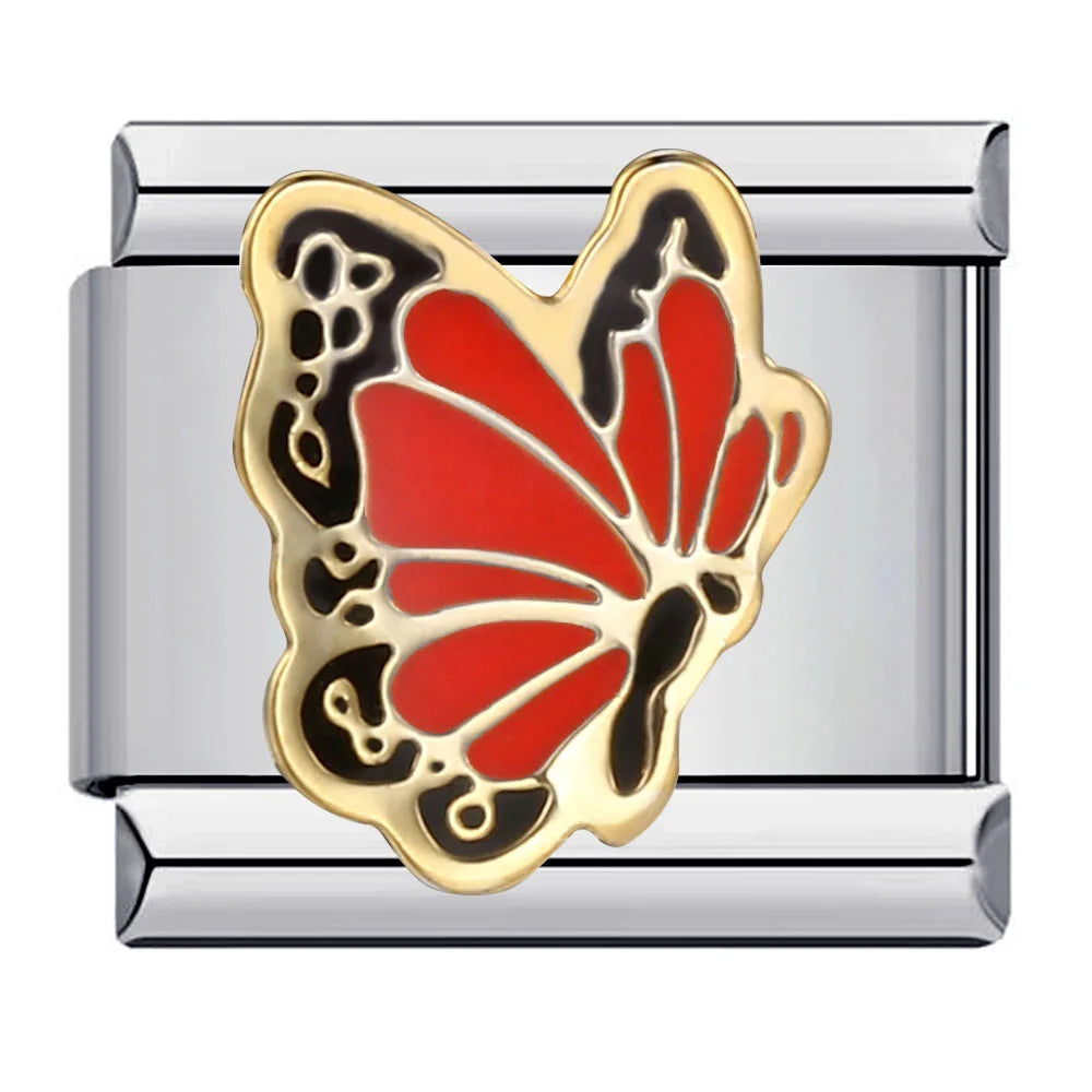 Silber-Charm Tier Schmetterling