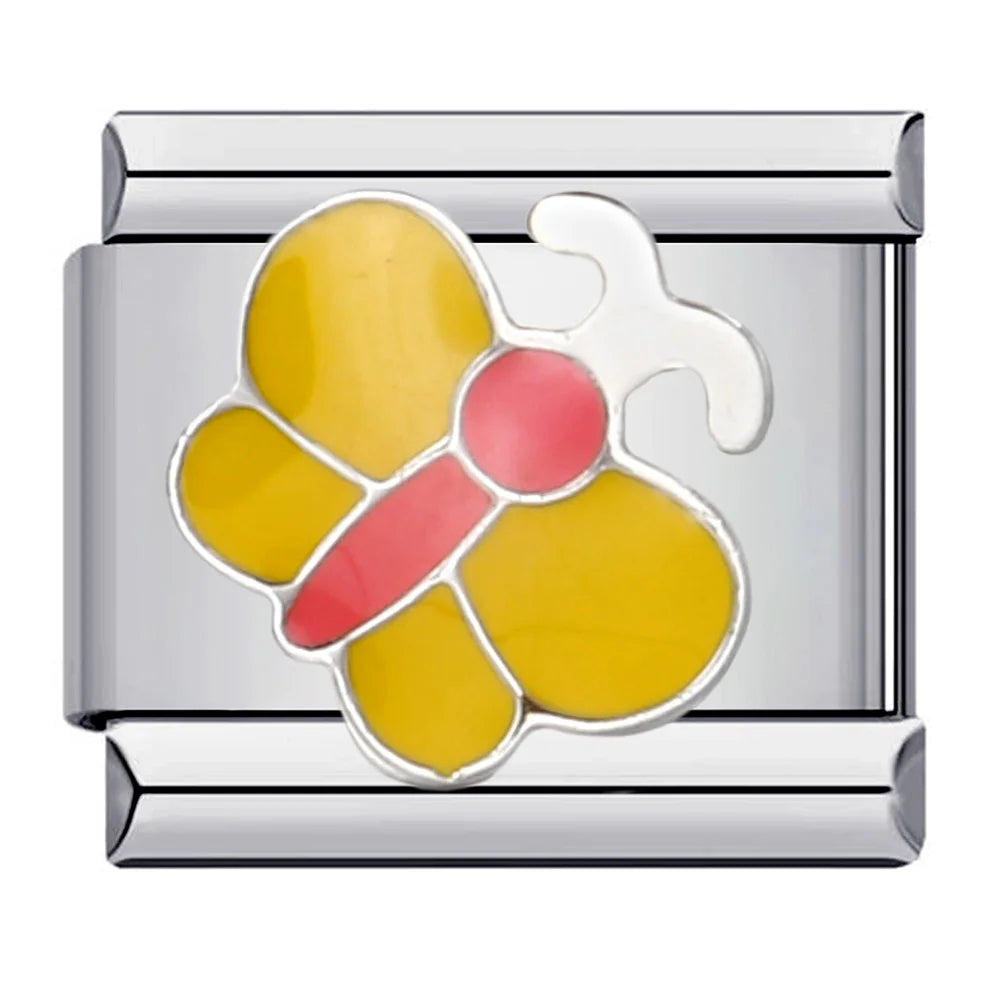Silber-Charm Tier Schmetterling