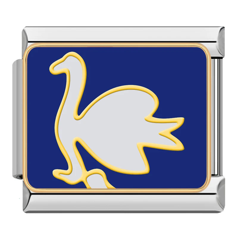 Silber-Charm Tier Schwan