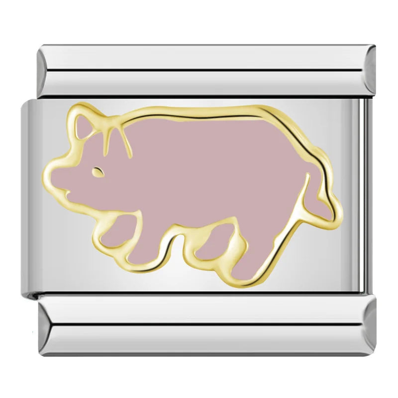 Silber-Charm Tier Schwein