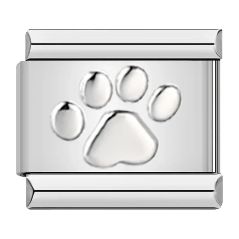 Silber-Charm Tier Pfote