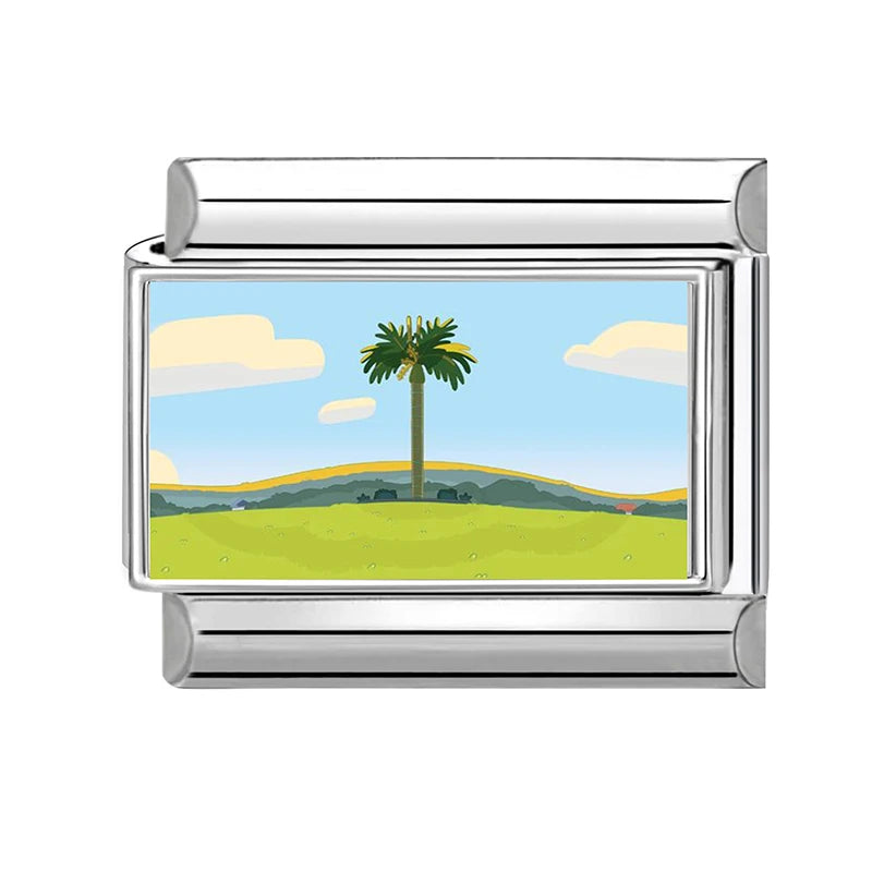 Silber-Charm Tropische Palme Traveling