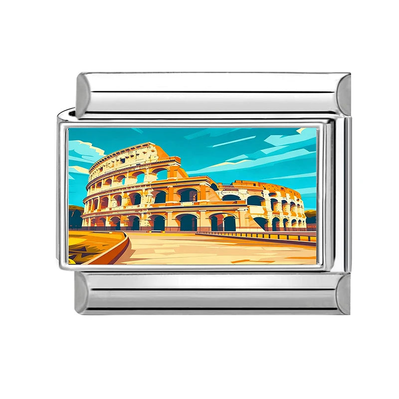 Silber-Charm Stadt Rom Kolosseum Traveling
