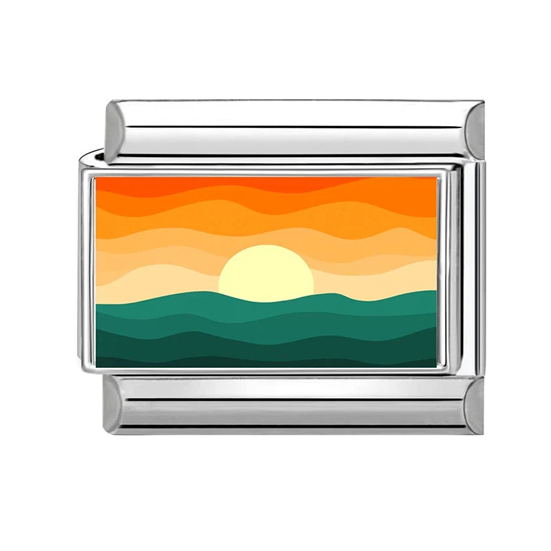 Silber-Charm Sonnenuntergang Traveling