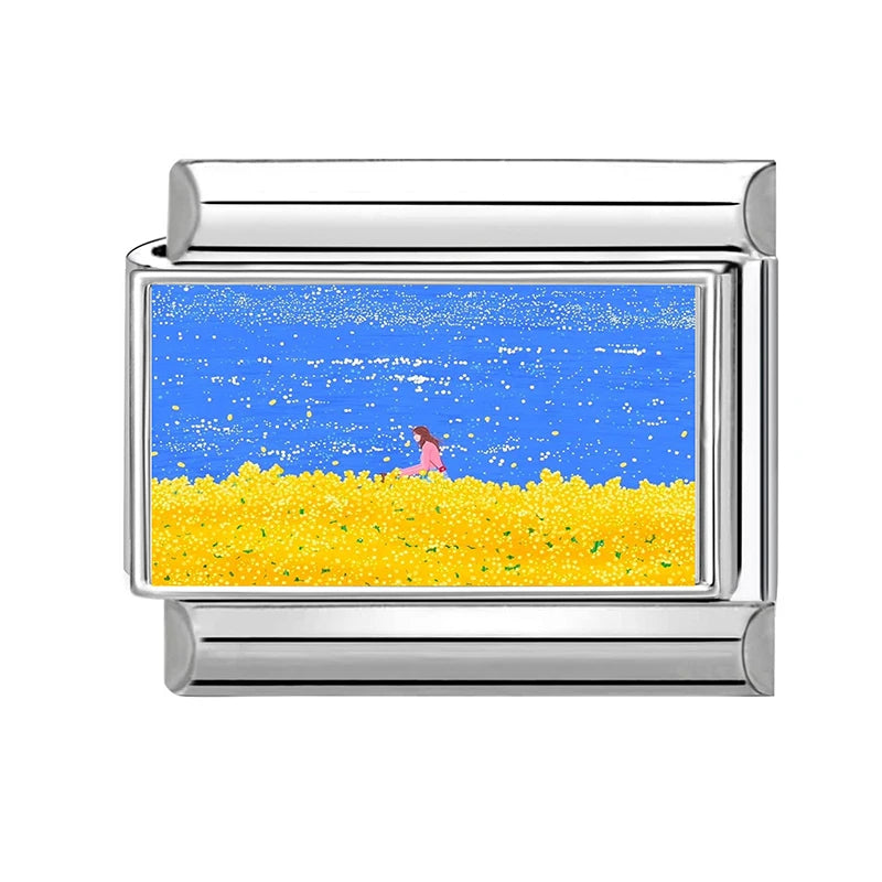 Silber-Charm Alpenflora Traveling