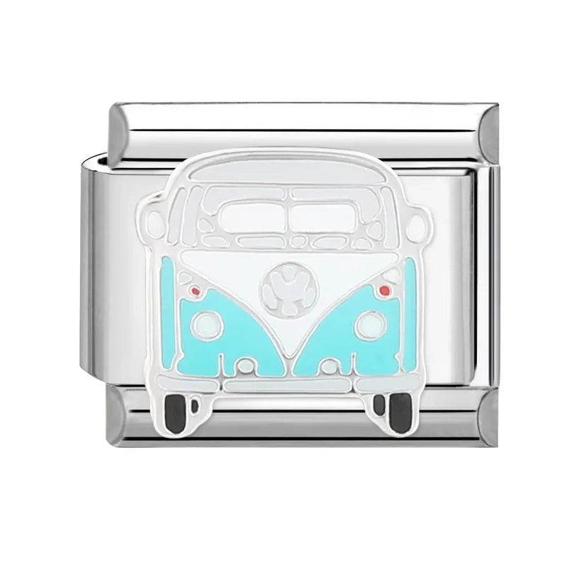 Silber-Charm Van Traveling