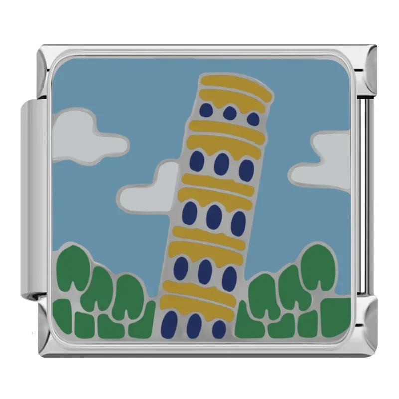 Silber-Charm Stadt Pisa Schiefer Turm Traveling