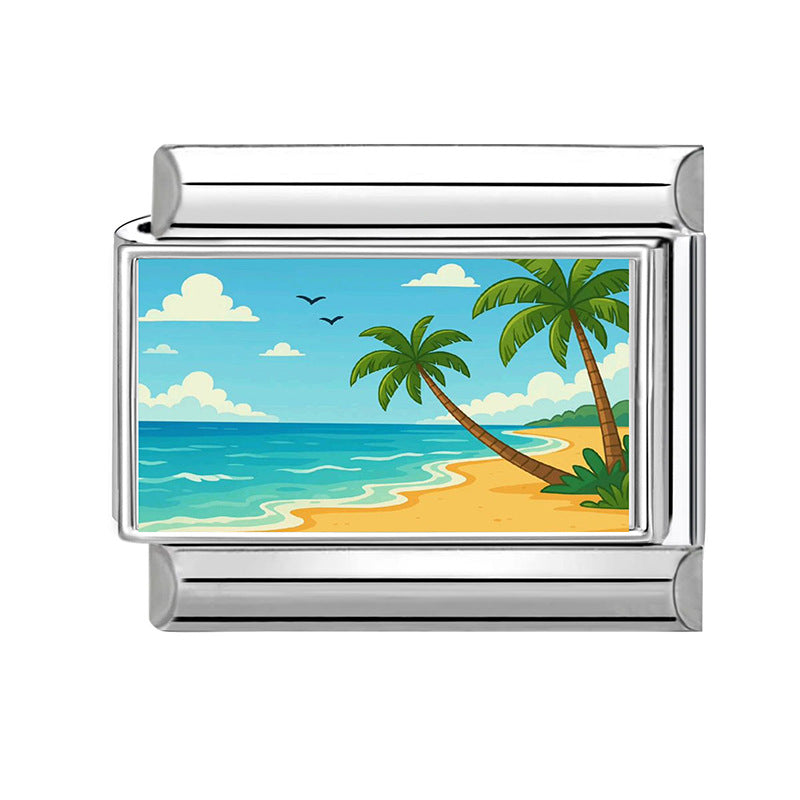Silber-Charm Strand Traveling