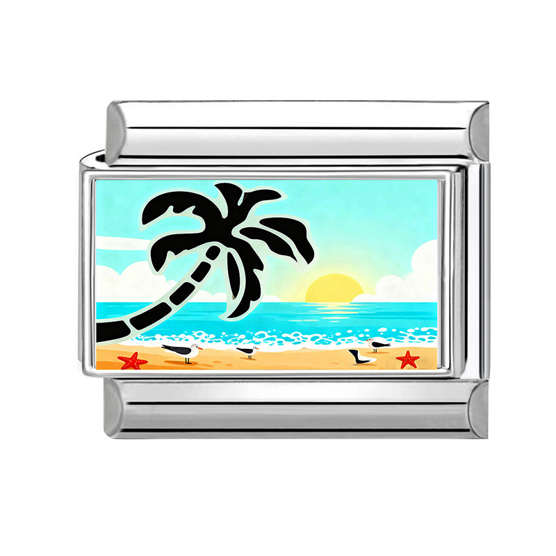 Silber-Charm Strand Sonnenaufgang Traveling