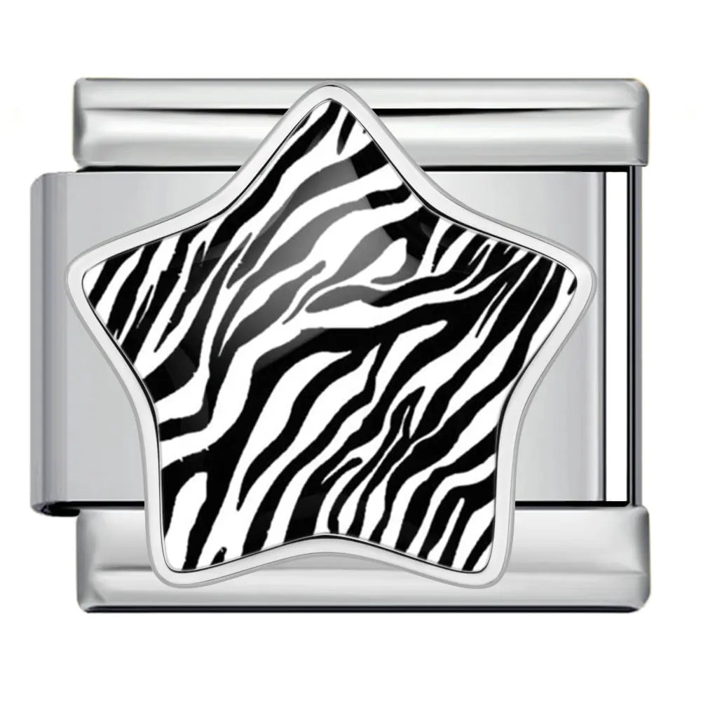 Silber-Charm Universum Leo-Print Stern