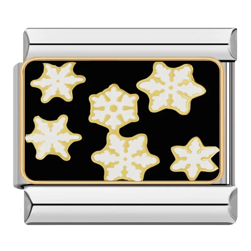 Silber-Charm Universum Schneeflocken